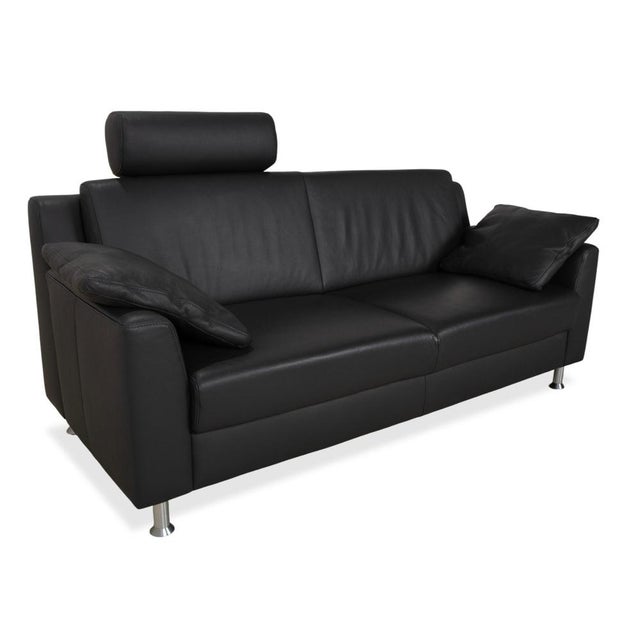 Modern Dark Grey Leather 2-Seater Sofa from Mondo For Sale - Image 3 of 15