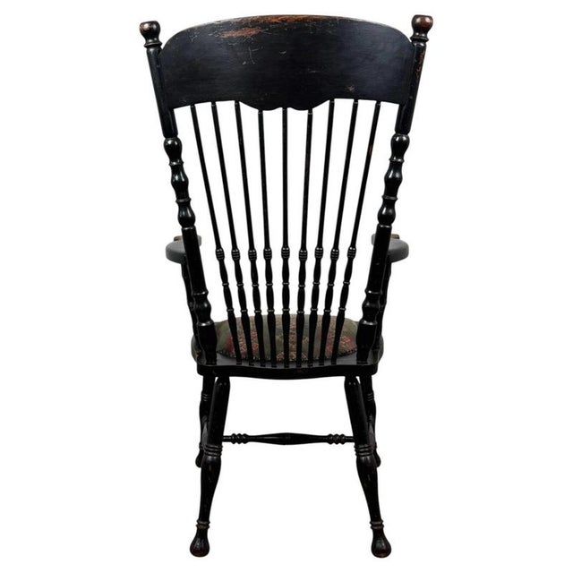 19th Century Ebonised Oak Windsor Armchair For Sale - Image 6 of 12