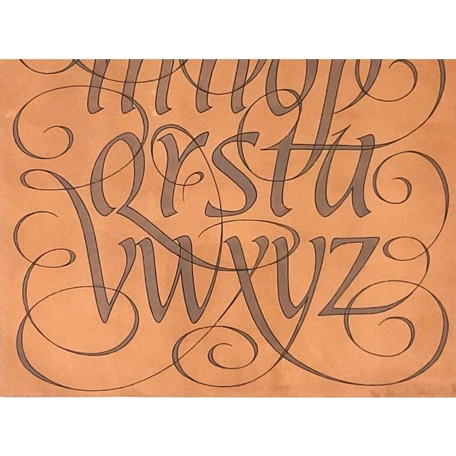 1968 David Kindersley Signed Limited Edition Calligraphic Alphabet Lithograph 8/50 - Disregard Styled After Under Details. For Sale In New York - Image 6 of 8