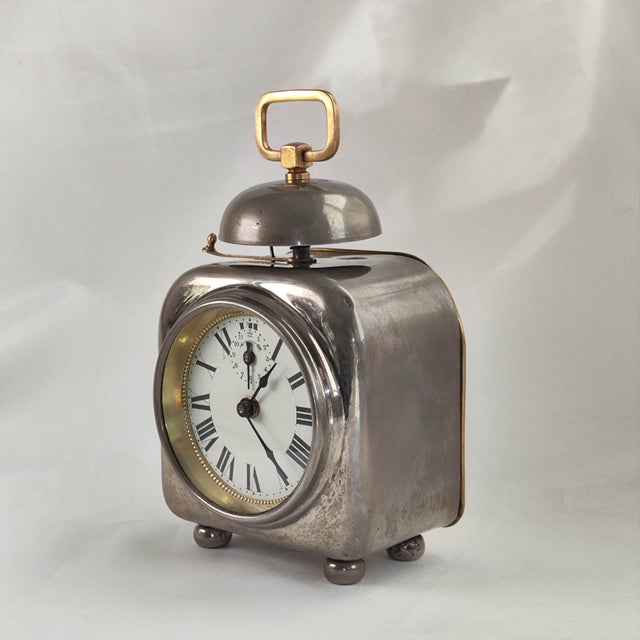 Early 20th Century 1912 French Officer's Alarm Clock Named "Quarré" by Japy Frères & Cie For Sale - Image 5 of 6