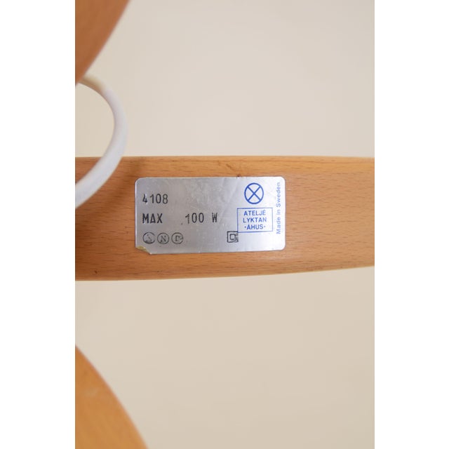 Wood Swedish Table Lamp by Anna Ehrner for Ateljé Lyktan, 1970s For Sale - Image 7 of 11