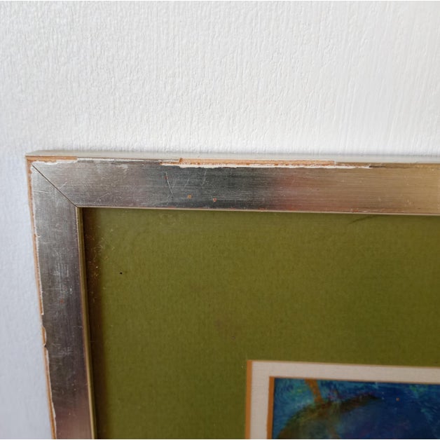 Mid-Century Modern Mid-Century Modern Abstract Expressionist Painting "High-Fly" by Sylvia Jorjorian For Sale - Image 3 of 13