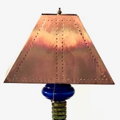 2000 - 2009 Andrew Wender Studio Pottery Raku Totem Lamps With Custom Copper Shades, Signed - A Pair For Sale - Image 5 of 18