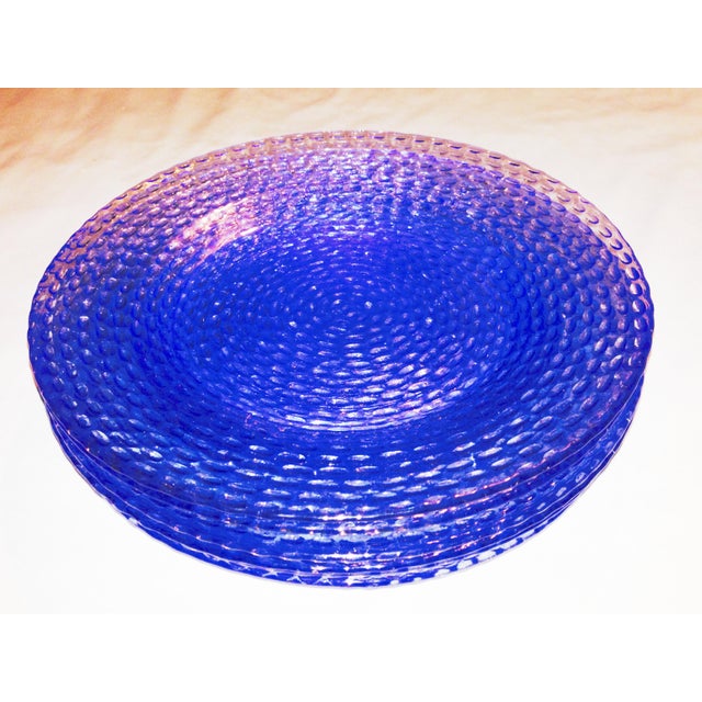 Murano cobalt blue glass plates set of 12 chairish