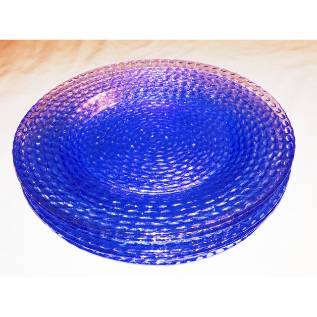 Murano Cobalt Blue Glass Plates Set Of 12 Chairish