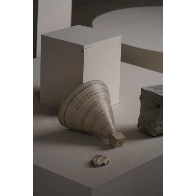 Vintage Danish Decorative Stoneware Vase, 1960s For Sale - Image 3 of 10