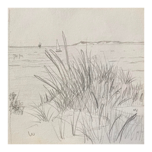 1970s Robert Angeloch Wellfleet Harbor Massachusetts Drawing