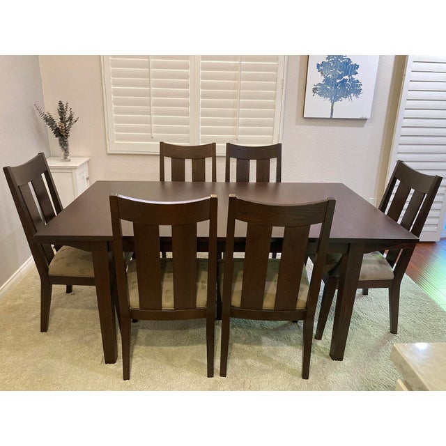 Ethan Allen Horizons Collection Dining Table & 6 Chairs Chairish