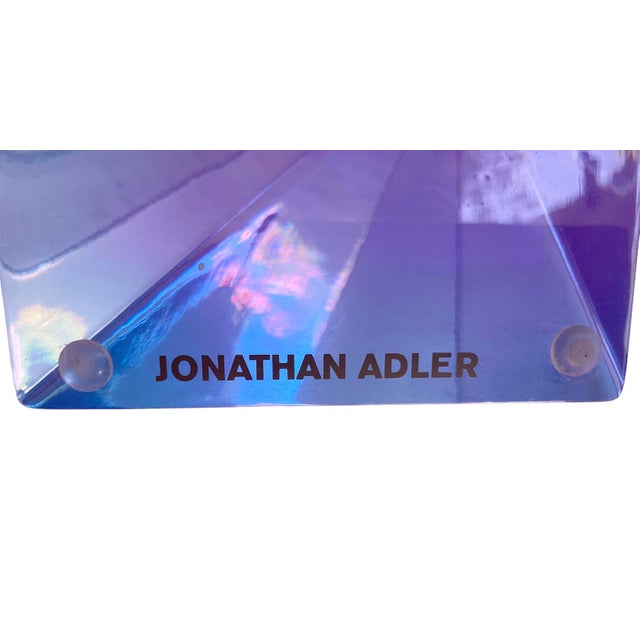 A Vintage Pair of Jonathan Adler Lucite Bookend Set For Sale - Image 10 of 13