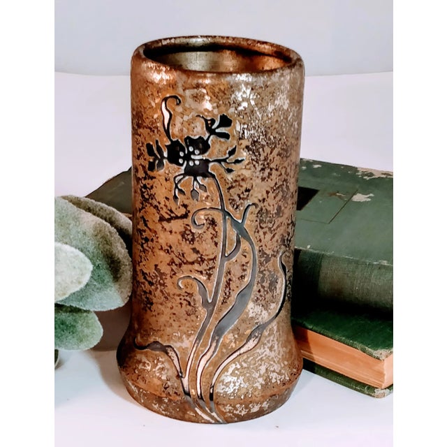 Early 20th Century Vintage Heintz Art Metal Vase Sterling Over Bronze For Sale - Image 5 of 12