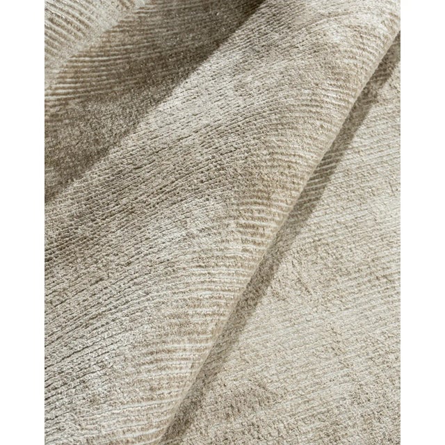 Simplicity Contemporary Rug Taupe-Ivory 7'7 X 10' For Sale In New York - Image 6 of 11