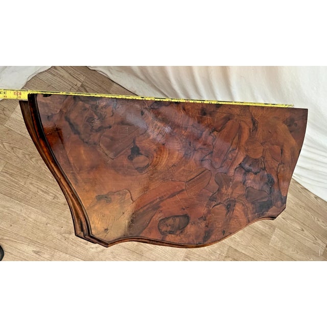 Vintage Venetian Bombe Commode Small Chest of Drawers Burl Turtle Shell Walnut For Sale - Image 12 of 13