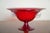 Ruby Red Vintage Ruby Red Murano Art Glass Footed Compote With Applied Grapes For Sale - Image 8 of 11