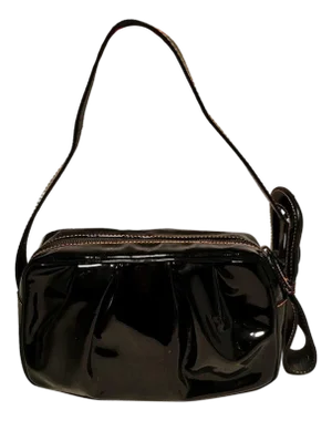 Fendi Borsa Mini B Black Patent Leather Handbag