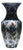 Handmade Ceramic Vase (25cm) Traditional Turkish Floral Art – Faceted Hexagonal Body with Cobalt Blue Rumi Motifs For Sale