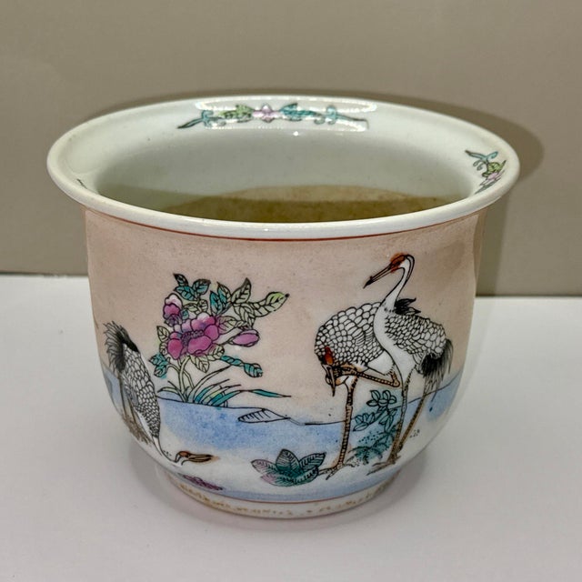 Ceramic Chinese Porcelain Planter W/Tray For Sale - Image 7 of 12
