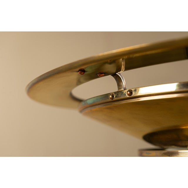 Metal Art Deco Lamp in Brass from George Halais, France, 1930s For Sale - Image 7 of 11