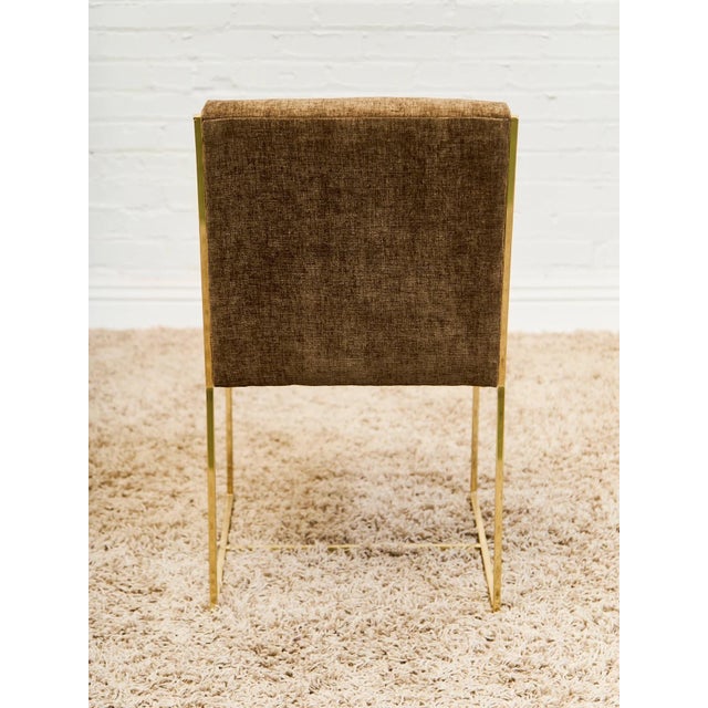 Milo Baughman Styled After Milo Baughman Vintage Dining Chairs in Cocoa Brown Set of Six For Sale - Image 4 of 12