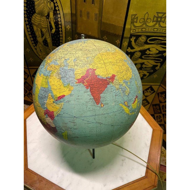 Terrestrial Globe in Glass, 1960s For Sale - Image 6 of 7