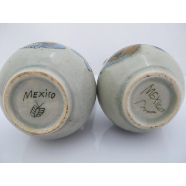 Ken Edwards El Palomar Blue Bird Mexican Tonala Folk Art Oil & Vinegar Cruets For Sale - Image 12 of 13