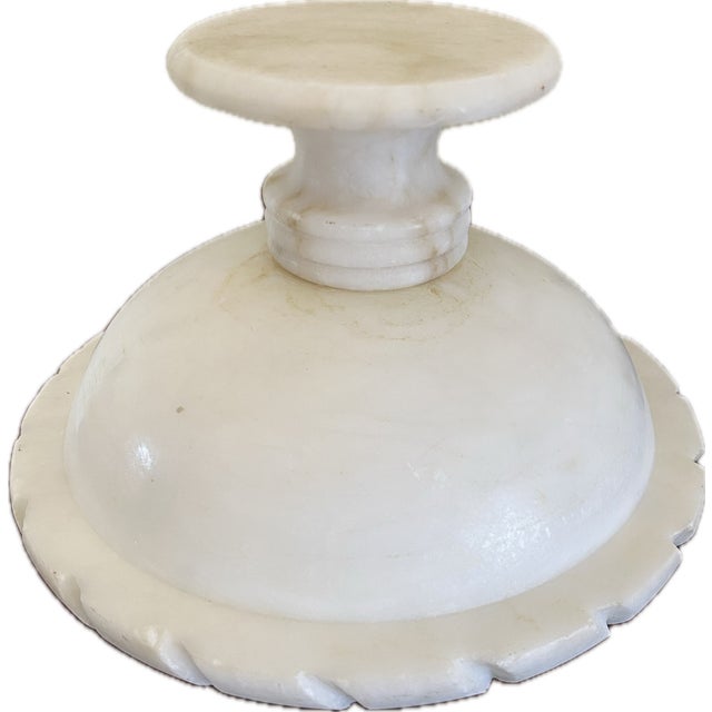 Traditional Antique Alabaster Bird Bath For Sale - Image 3 of 5