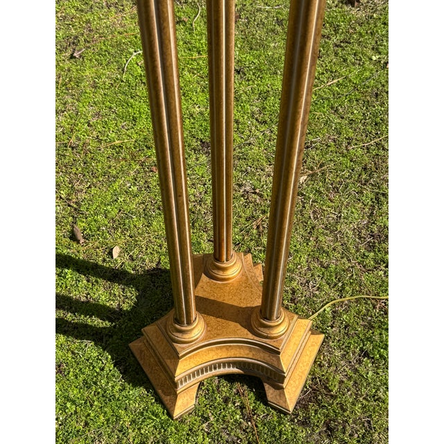 Stone Fine Art Lamps Torchiere Floor Lamp Neoclassical Greek/Roman Columns With Artichokes For Sale - Image 7 of 12
