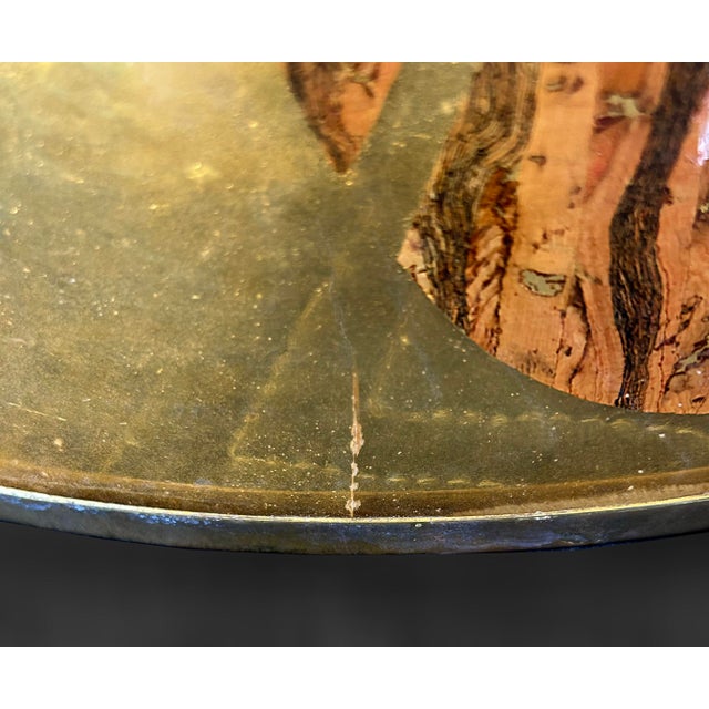 1960s Gabriella Crespi Brass Lamps, Resin "Tobacco Leaf" Shades - a Pair For Sale - Image 13 of 15