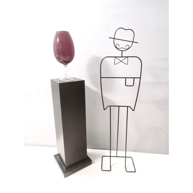 Large Vintage Crimson Hand-Blown Glass Vase, 1960s For Sale - Image 4 of 10