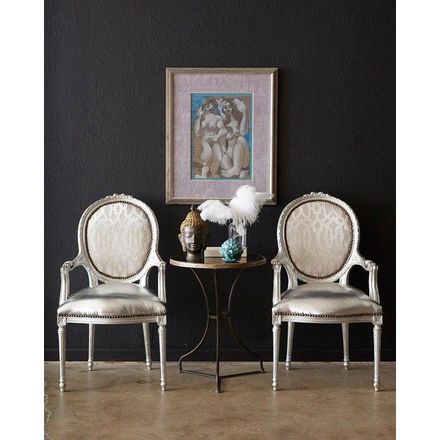 French Belle Époque Iron and Marble Bistro Cafe Table ...