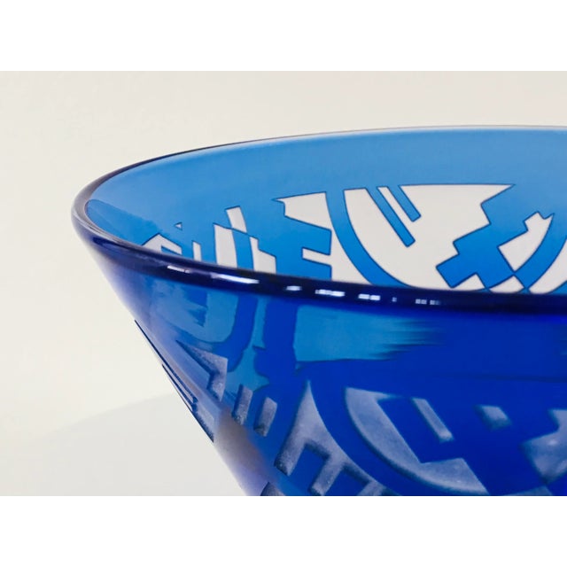 Blue 1980s Steven Correia Postmodern Art Glass For Sale - Image 8 of 13