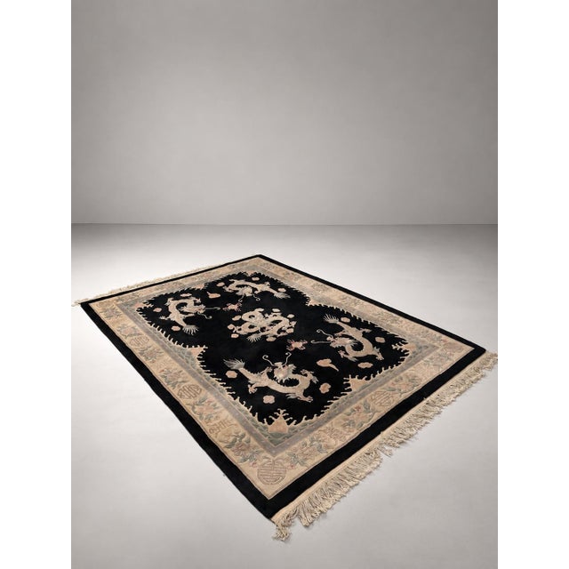 Chinese Dragon Rug in Wool For Sale - Image 9 of 9