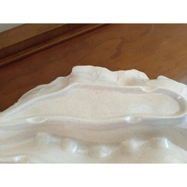 1950s Vintage 1950's California Pottery #650 Beige Leaf Dish For Sale - Image 5 of 6