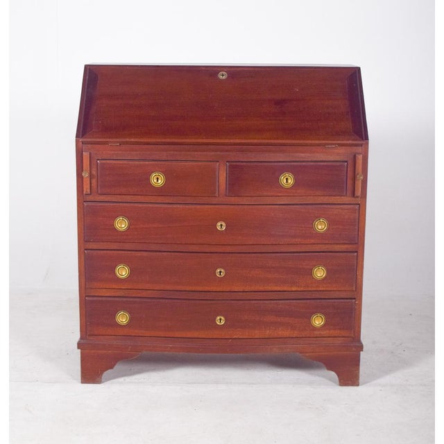 Brown Antique Paper Chest of Drawers in Mahogany, 1890s For Sale - Image 8 of 13