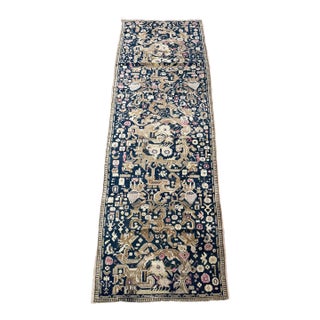 1900s Antique Karabagh Palmette and Floral Runner Rug For Sale