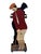 Charming vintage folk art umbrella stand featuring a whimsical hand-painted golfer or caddie figure in rich red, navy, and...