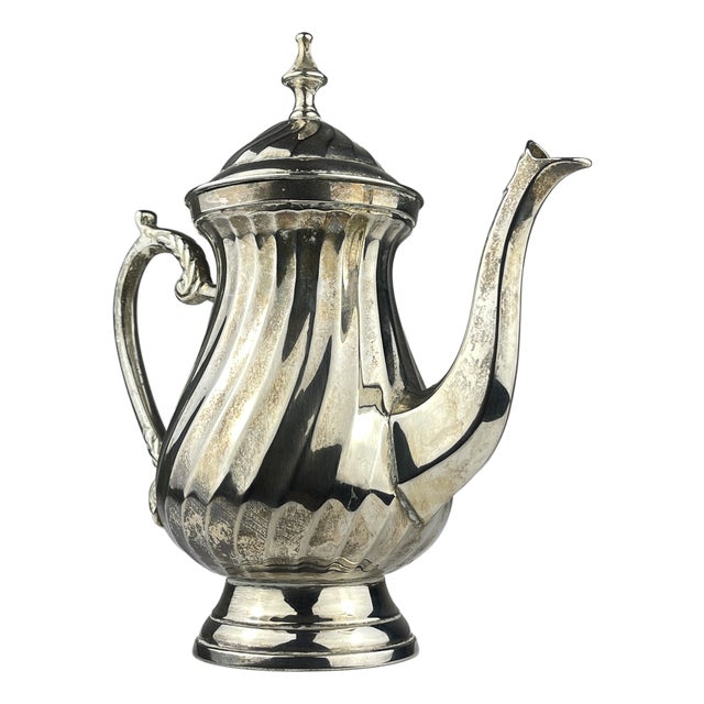 Vintage Silver Plated Coffee Pot by Royal Sheffield, England, 1950s For Sale