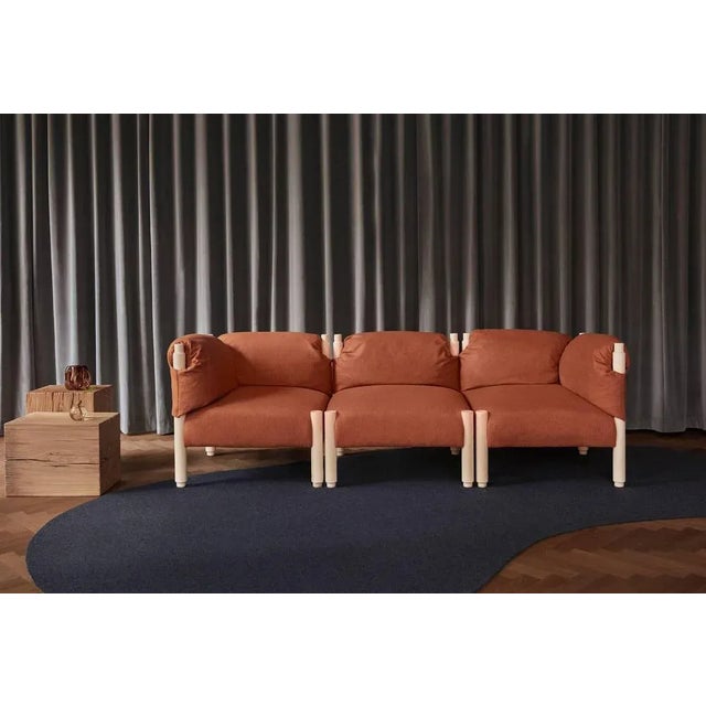 Wood Blue Stand by Me Sofa by Storängen Design For Sale - Image 7 of 9