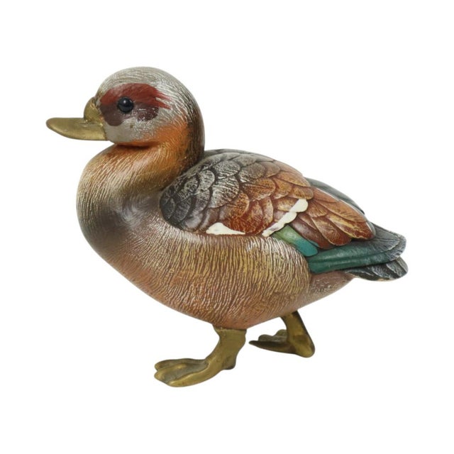 Duck Figurine in Resin and Brass from Malevolti, Italy, 1970s For Sale - Image 9 of 10
