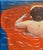 Contemporary Moisés Villafuerte "Mujer Cruzando El Rio Bravo" Contemporary Figurative Seascape Painting, 2023 For Sale - Image 3 of 8