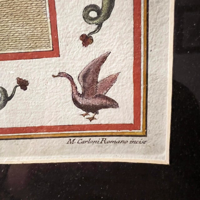 Antique Engraving of a Scene From Nero’s Domus Aureus, Framed For Sale - Image 4 of 11