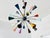 Mid Century Modern Multicolor Sputnik Chandelier, Large Colorful Cone Shade Pendant Light, Stilnovo Style Ceiling Fixture For Sale - Image 4 of 8