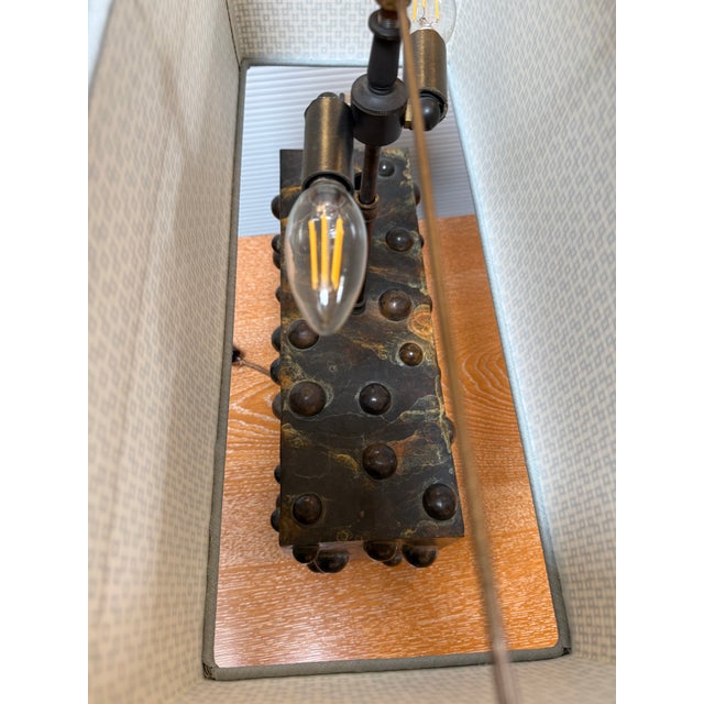 Lika Moore for Blackman Cruz Workshop Studded Table Lamps, Pair For Sale - Image 11 of 12