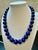 Certified Vintage Lapis Lazuli Single Strand Diamond Necklace 14 Kt White Gold For Sale - Image 18 of 18
