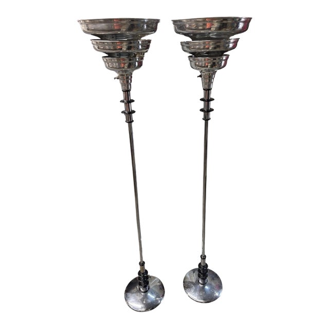 1940s Art Deco Torcheres - a Pair For Sale