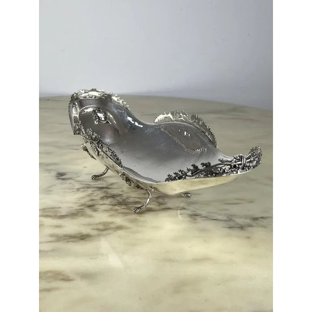 Jatta Centerpiece in Hand-Wrought 800 Silver, Italy, 1980s For Sale - Image 3 of 12