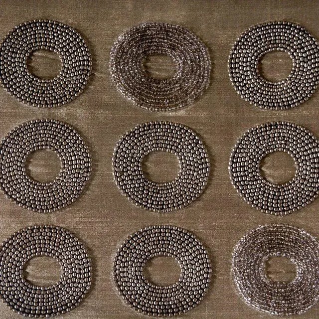 Lesage Olive Silk Embroidered Pillow For Sale In New York - Image 6 of 8