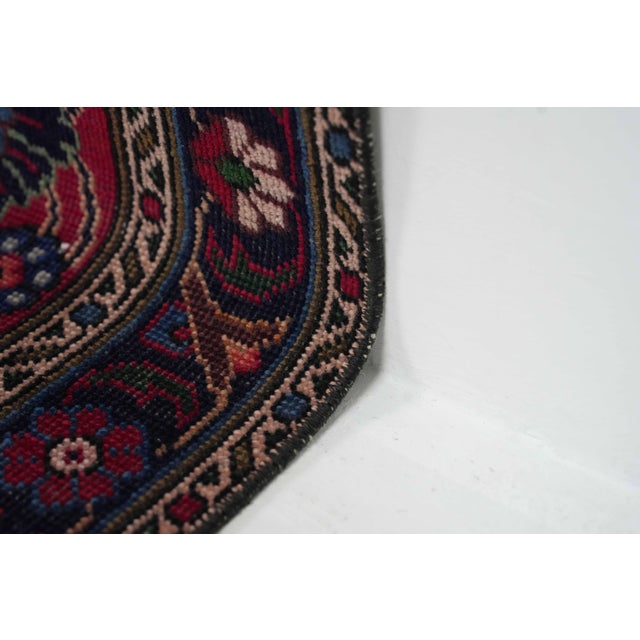 1970s Vintage Persian Handmade Wool 9x12 Red Area Rug For Sale In San Francisco - Image 6 of 11