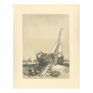 After Stanfield, Rotterdam from the Ferry Stanfield Sketches, Boys, 1833, Print For Sale