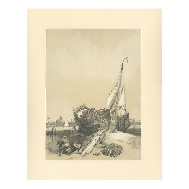 After Stanfield, Rotterdam from the Ferry Stanfield Sketches, Boys, 1833, Print For Sale