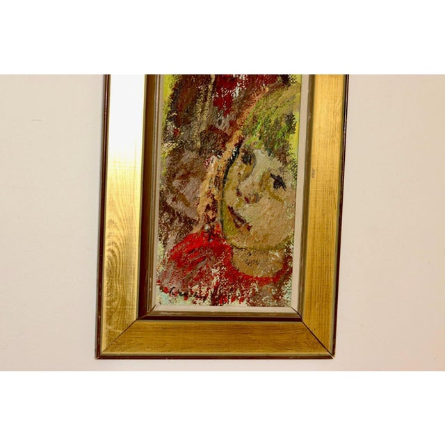 Swedish Mid-Century Oil On Canvas Painting "Two Children" by Bertil Wahlgren --Vintage & Framed Impressive oil painting by...